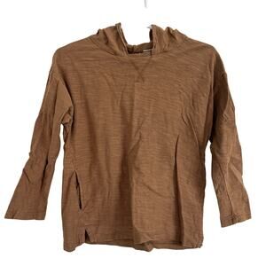 Zara Baby Brown Hooded Long Sleeve Shirt Top Size 2-3 Years Cotton